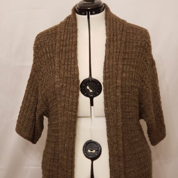 Chico's Knee Length 3/4 Sleeve Open Front Cardigan Sweater, Size 2 (L) - Picture 3 of 8